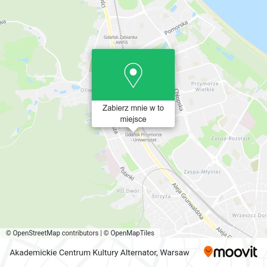 Mapa Akademickie Centrum Kultury Alternator