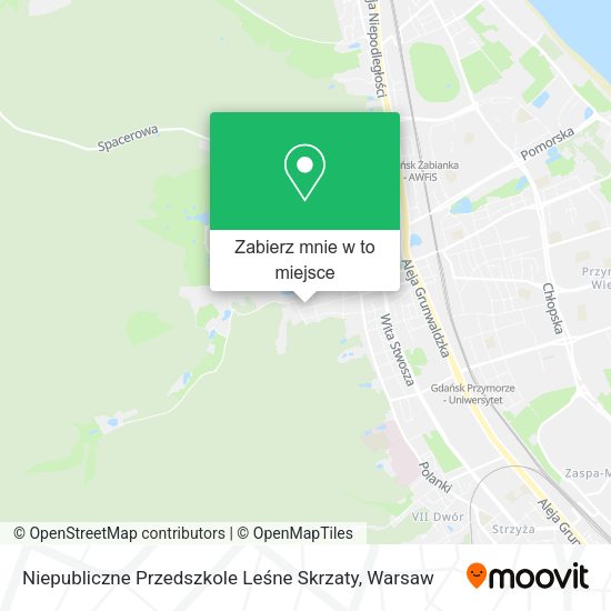 Mapa Niepubliczne Przedszkole Leśne Skrzaty