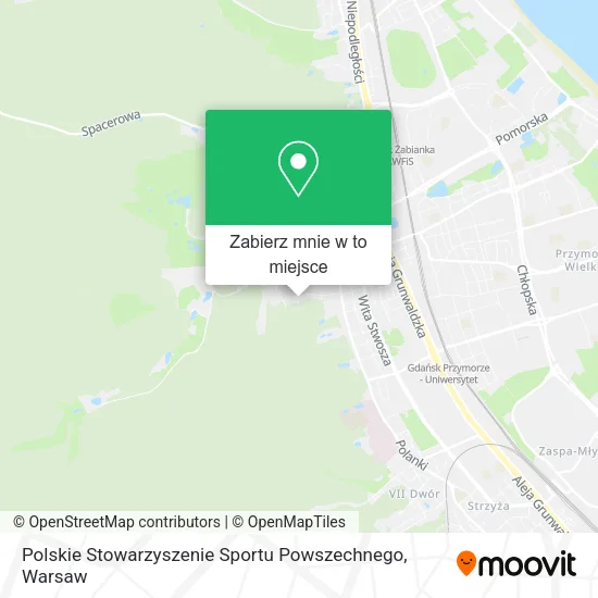 Mapa Polskie Stowarzyszenie Sportu Powszechnego
