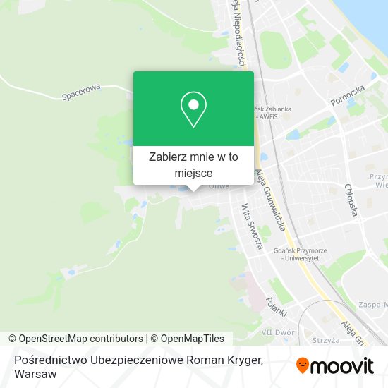 Mapa Pośrednictwo Ubezpieczeniowe Roman Kryger