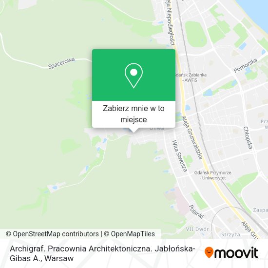 Mapa Archigraf. Pracownia Architektoniczna. Jabłońska-Gibas A.