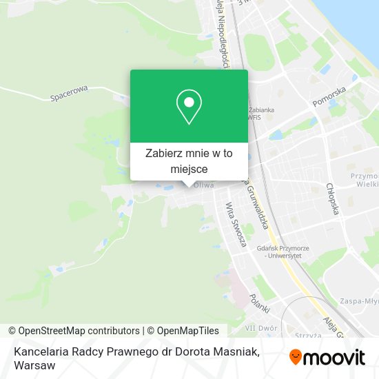 Mapa Kancelaria Radcy Prawnego dr Dorota Masniak