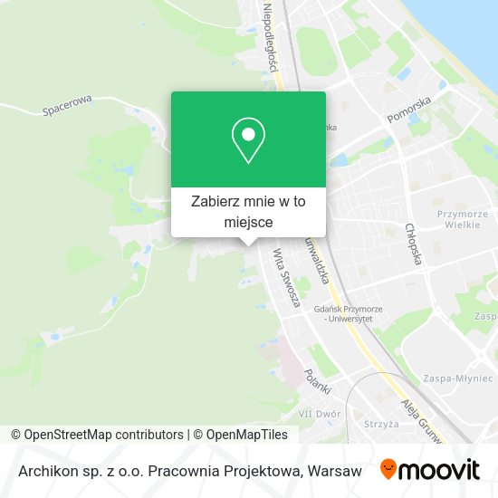 Mapa Archikon sp. z o.o. Pracownia Projektowa