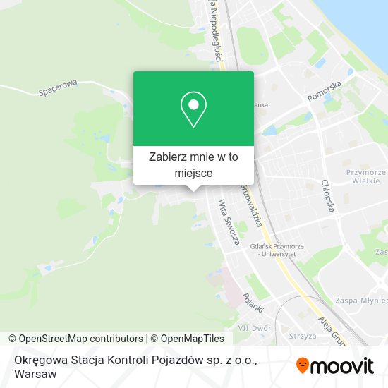 Mapa Okręgowa Stacja Kontroli Pojazdów sp. z o.o.