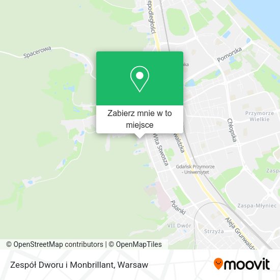 Mapa Zespół Dworu i Monbrillant