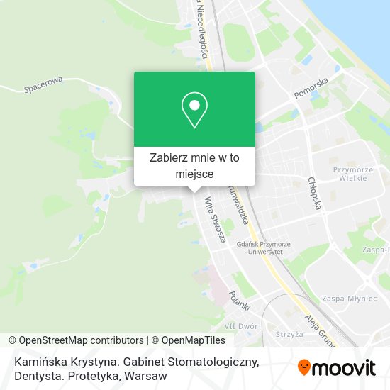 Mapa Kamińska Krystyna. Gabinet Stomatologiczny, Dentysta. Protetyka