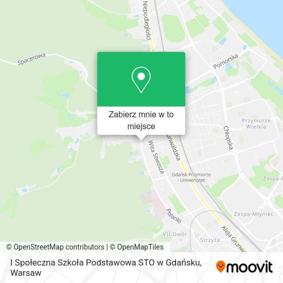 Mapa I Społeczna Szkoła Podstawowa STO w Gdańsku