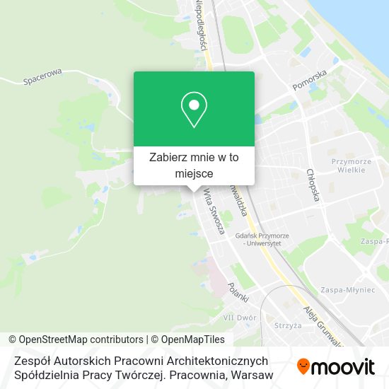 Mapa Zespół Autorskich Pracowni Architektonicznych Spółdzielnia Pracy Twórczej. Pracownia