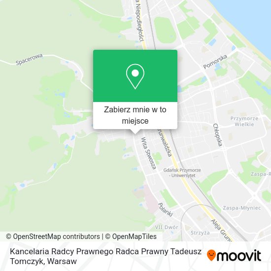 Mapa Kancelaria Radcy Prawnego Radca Prawny Tadeusz Tomczyk