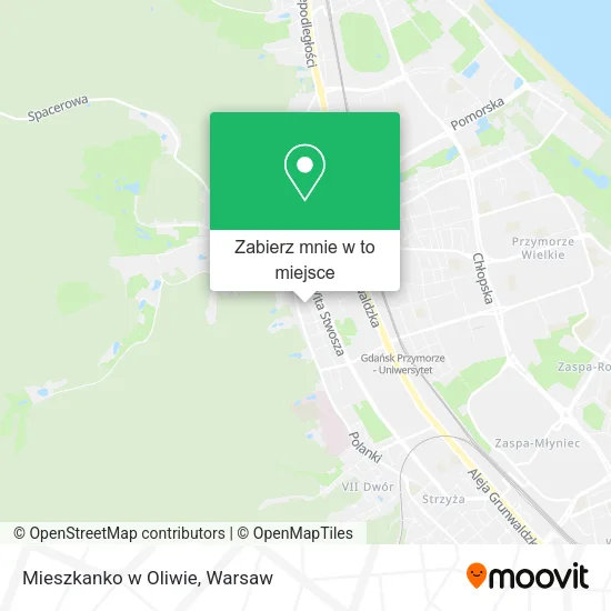 Mapa Mieszkanko w Oliwie
