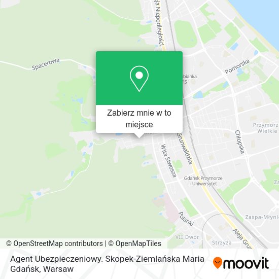 Mapa Agent Ubezpieczeniowy. Skopek-Ziemlańska Maria Gdańsk