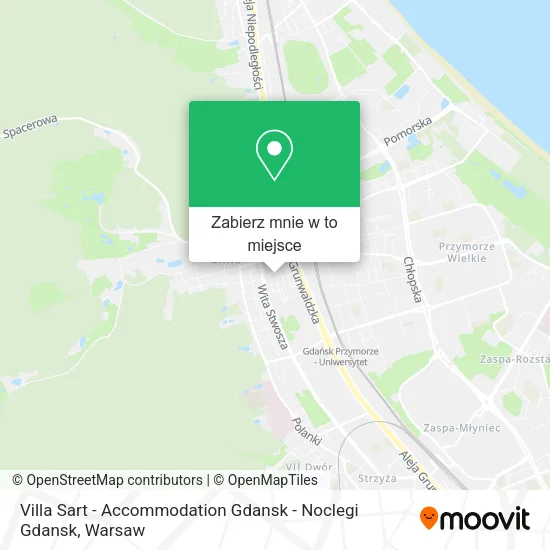 Mapa Villa Sart - Accommodation Gdansk - Noclegi Gdansk