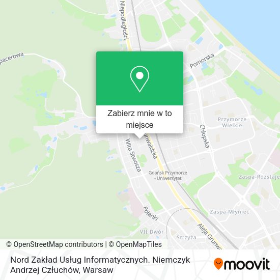 Mapa Nord Zakład Usług Informatycznych. Niemczyk Andrzej Człuchów