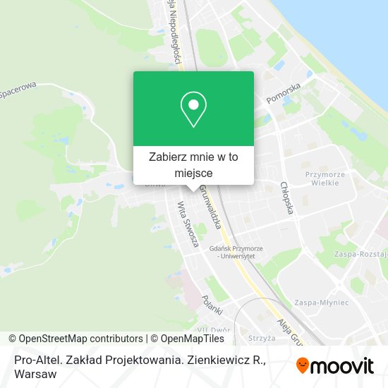 Mapa Pro-Altel. Zakład Projektowania. Zienkiewicz R.