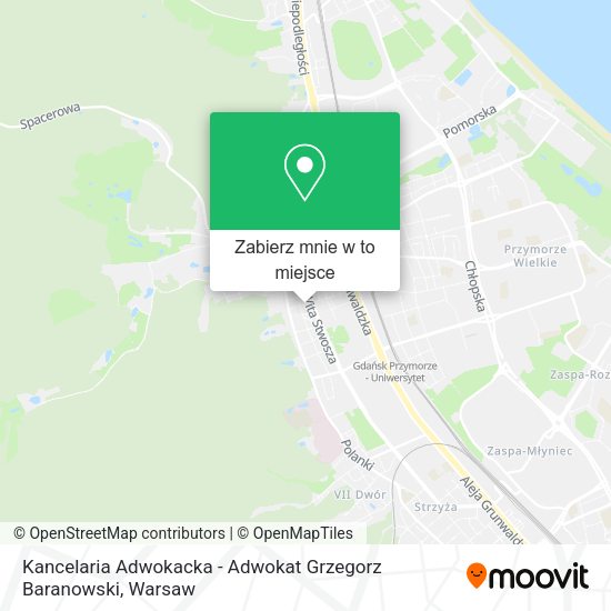 Mapa Kancelaria Adwokacka - Adwokat Grzegorz Baranowski