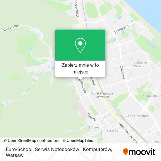 Mapa Euro-School. Serwis Notebooków i Komputerów