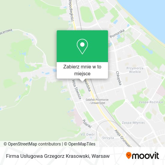 Mapa Firma Usługowa Grzegorz Krasowski