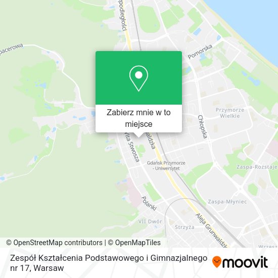 Mapa Zespół Kształcenia Podstawowego i Gimnazjalnego nr 17