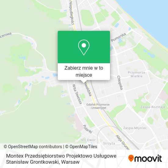 Mapa Montex Przedsiębiorstwo Projektowo Usługowe Stanisław Grontkowski