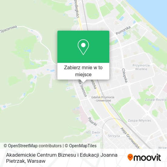 Mapa Akademickie Centrum Biznesu i Edukacji Joanna Pietrzak