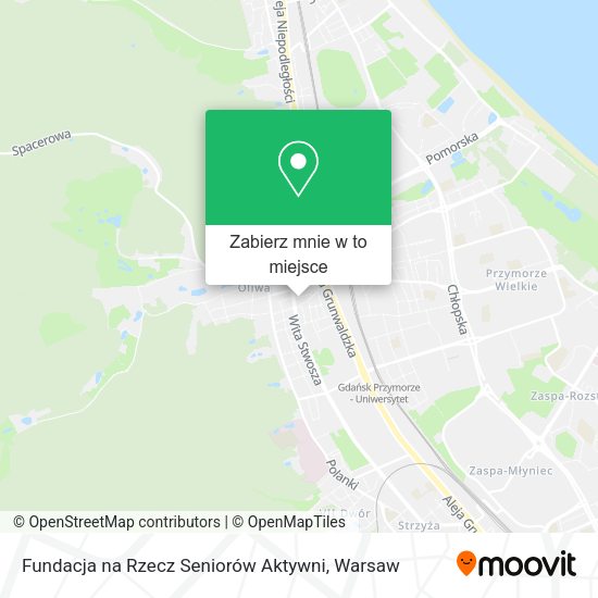 Mapa Fundacja na Rzecz Seniorów Aktywni