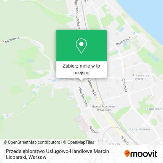 Mapa Przedsiębiorstwo Usługowo-Handlowe Marcin Licbarski