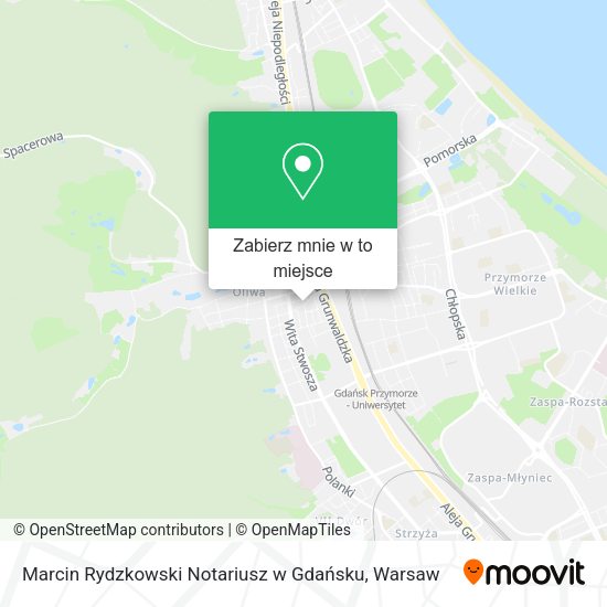 Mapa Marcin Rydzkowski Notariusz w Gdańsku