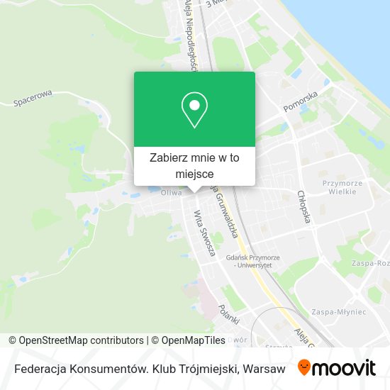 Mapa Federacja Konsumentów. Klub Trójmiejski