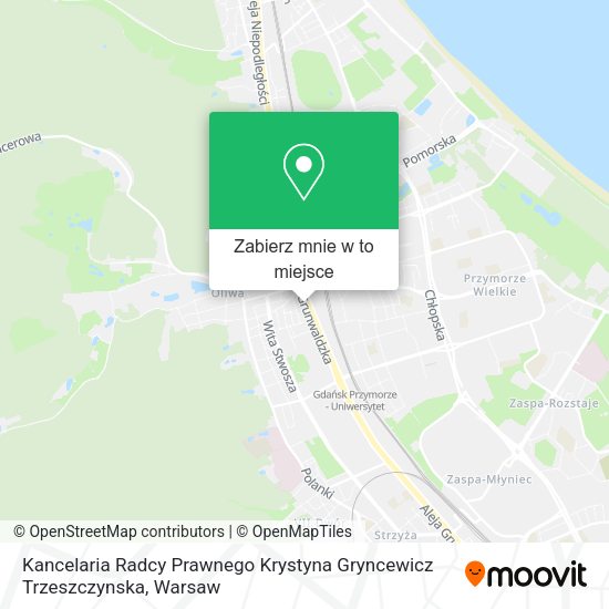 Mapa Kancelaria Radcy Prawnego Krystyna Gryncewicz Trzeszczynska