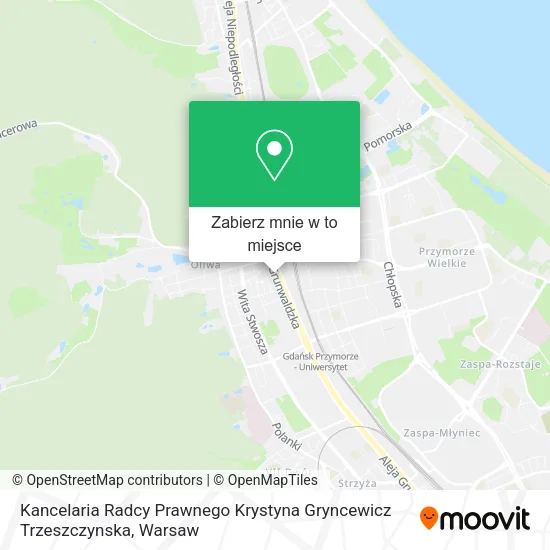 Mapa Kancelaria Radcy Prawnego Krystyna Gryncewicz Trzeszczynska