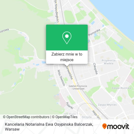 Mapa Kancelaria Notarialna Ewa Osypinska Balcerzak