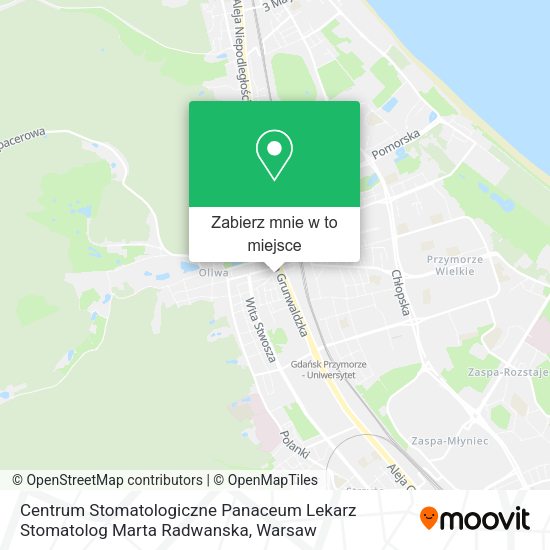 Mapa Centrum Stomatologiczne Panaceum Lekarz Stomatolog Marta Radwanska