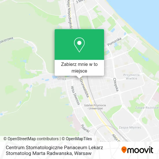 Mapa Centrum Stomatologiczne Panaceum Lekarz Stomatolog Marta Radwanska