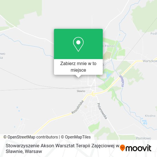 Mapa Stowarzyszenie Akson Warsztat Terapii Zajęciowej w Sławnie