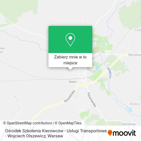 Mapa Ośrodek Szkolenia Kierowców - Usługi Transportowe - Wojciech Olszewicz