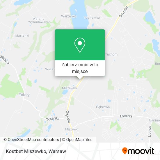 Mapa Kostbet Miszewko