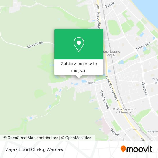 Mapa Zajazd pod Olivką