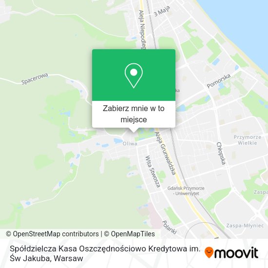 Mapa Spółdzielcza Kasa Oszczędnościowo Kredytowa im. Św Jakuba