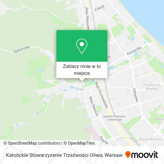 Mapa Katolickie Stowarzyzenie Trzeźwości Oliwa