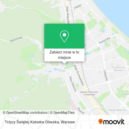 Mapa Trójcy Świętej Katedra Oliwska