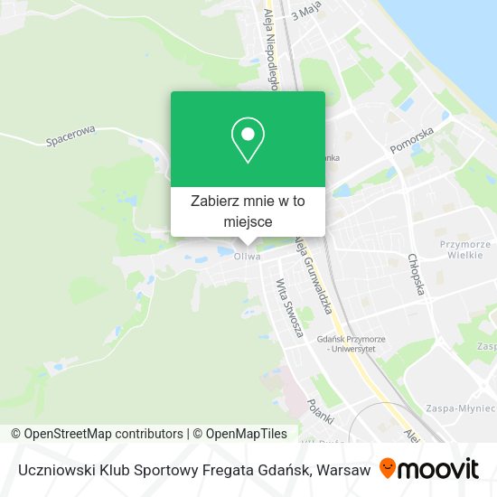 Mapa Uczniowski Klub Sportowy Fregata Gdańsk