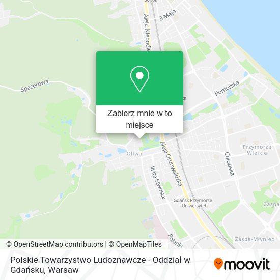 Mapa Polskie Towarzystwo Ludoznawcze - Oddział w Gdańsku