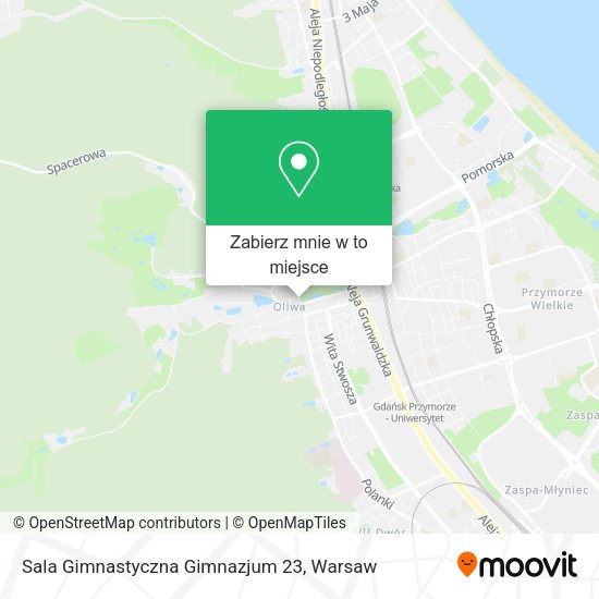 Mapa Sala Gimnastyczna Gimnazjum 23