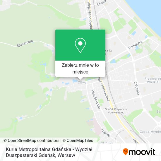 Mapa Kuria Metropolitalna Gdańska - Wydział Duszpasterski Gdańsk