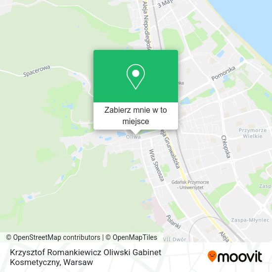 Mapa Krzysztof Romankiewicz Oliwski Gabinet Kosmetyczny