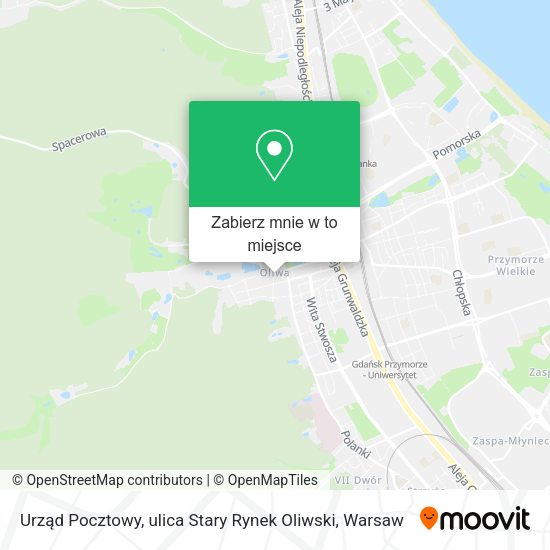 Mapa Urząd Pocztowy, ulica Stary Rynek Oliwski