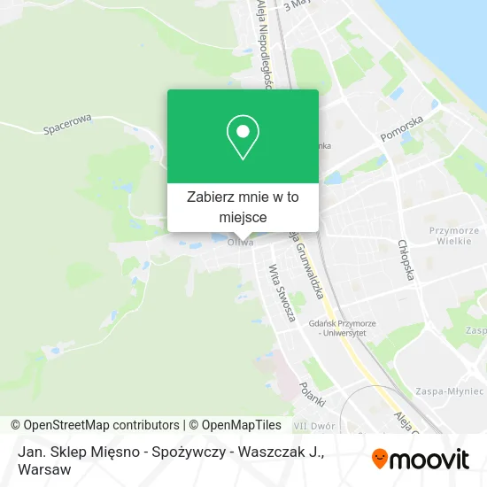 Mapa Jan. Sklep Mięsno - Spożywczy - Waszczak J.