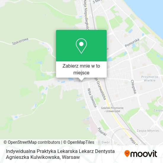 Mapa Indywidualna Praktyka Lekarska Lekarz Dentysta Agnieszka Kulwikowska