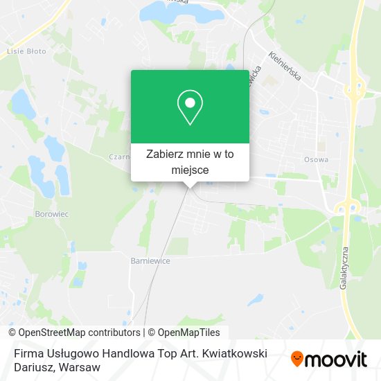 Mapa Firma Usługowo Handlowa Top Art. Kwiatkowski Dariusz