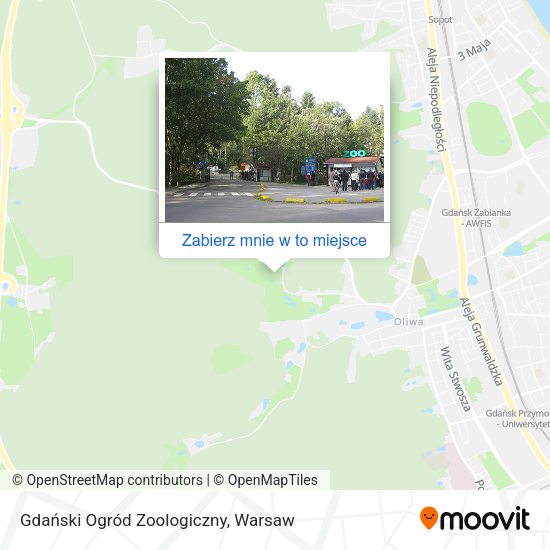 Mapa Gdański Ogród Zoologiczny